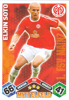 Elkin Soto 1. FSV Mainz 05 2010/11 Topps MA Bundesliga #192